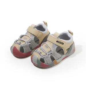 Sandalias cómodas para niños pequeños con malla transpirable y suelas de goma antideslizantes