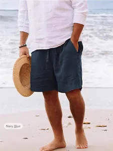 Pantaloncini da spiaggia estivi blu navy da uomo larghi per comfort e stile