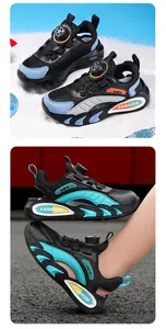 Detailansicht der atmungsaktiven Mesh-Sportsandalen für Kinder mit Drehverschluss