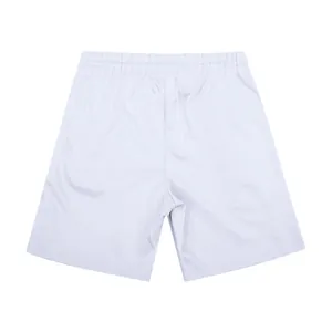 Vue arrière du short de golf blanc pour homme en tissu piqué extensible