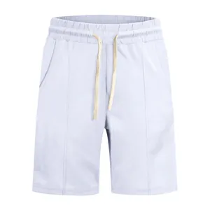 Détail de face de haute qualité du short de golf bleu clair pour homme avec cordon