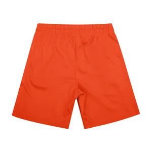 Vue arrière détaillée du short de golf orange pour homme avec texture à fines côtes