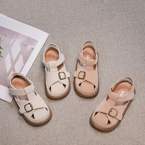 Girls Closed Toe Sandals Summer 2025 New Kids Princess Shoes Soft Sole Beach Shoes For Toddler Little Girls