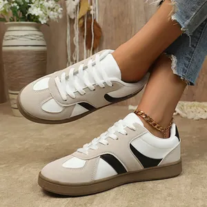 Baskets GAT Rétro pour Femmes Semelle Épaisse Plateforme Chaussures de Skateboard Casual Respirantes Marche en Plein Air