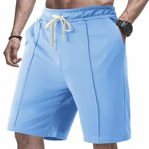 Short de golf décontracté bleu clair de qualité pour homme avec cordon de serrage