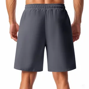 Détail de la vue arrière d'un short de golf gris foncé pour homme avec taille élastique