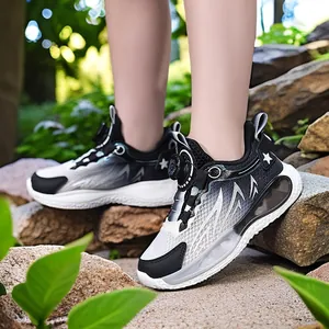 Kids Mesh Running Sneakers Summer Breathable Sport Shoes For Boys Girls Rotating Buckle Lightweight Non Slip Casual Sneakers