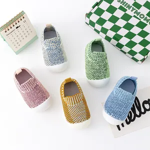 Breathable mesh toddler walking shoes with soft soles in multiple vibrant colors