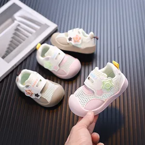 Summer Breathable Mesh Toddler Shoes Kids Magic Tape Anti Slip Soft Sole Star Sneakers Sporty Style (R25)