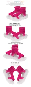 Vues détaillées de sandales à plateforme en tricot rose avec semelles blanches
