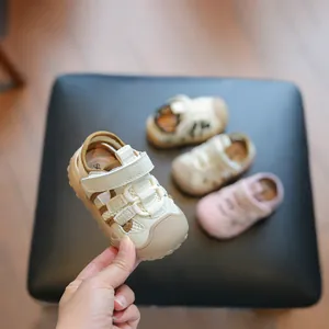 Baby Kleinkind Funktionssandalen Atmungsaktives Mesh Mikrofaser Leder Rutschfest Weiche Sohle Lauflernschuhe Klettverschluss Sneaker