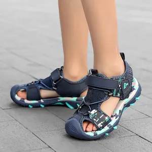 Sandales pour garçons à bout fermé respirantes avec motif camouflage et semelle antidérapante