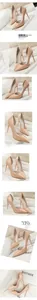 Elegant nude patent leather high-heeled pumps with side cutout and pointed toe details