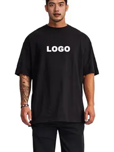 Heavyweight Cotton T-Shirt Drop Shoulder Oversized Short Sleeve Crew Neck Casual Basic Top For Men Women