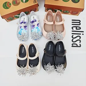 Zapatos jelly Melissa infantiles con Elsa de Frozen y decoración de copo de nieve