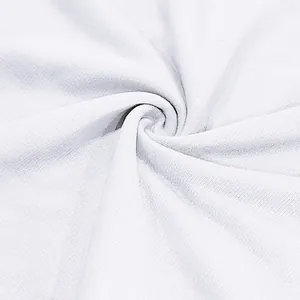 Close-up macro view of premium white heavyweight terry cotton fabric texture detail.