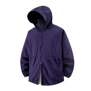 Dunkellila UV-Schutzjacke aus Seide für Damen und Herren mit UPF50+ Sonnenschutz