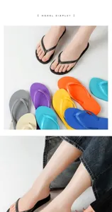 Trendy flat flip-flops for women and men in vibrant colors, ideal for summer beach outdoor wear