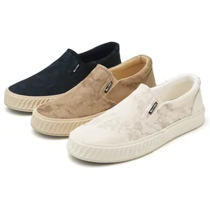 Lässige Herren-Slip-on-Netzschuhe mit Marmormuster in Blau, Beige und Weiß Farben