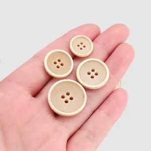 High-end beige urea buttons for clothing and workwear in four different sizes