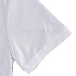 Close-up detail of white quick-dry polo shirt sleeve with breathable mesh texture