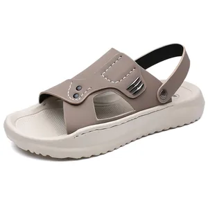 Men's non-slip soft sole sandals with heel strap, ideal for summer beach outdoor wear