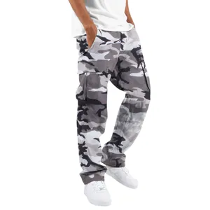 Stylische, lockere Camouflage-Cargohose für Herren mit mehreren funktionellen Taschen