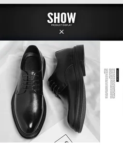 Detalle de zapatos de vestir en cuero negro texturizado con cordones estilo Derby clásico