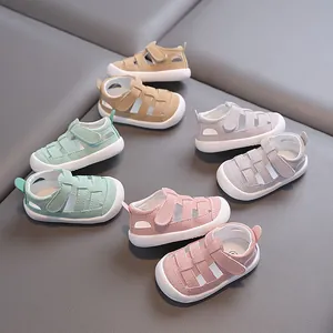 Toddler Baby Boys Girls Hollow Out Sandals Closed Toe Anti-Slip Soft Sole Walking Shoes Breathable Summer Beach Prewalker Sandals