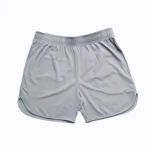 Men's quick-dry sports shorts for summer, 3-inch running shorts in light grey color