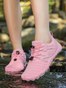 Pink breathable outdoor water shoes for trail running and training for women