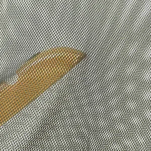 Close-up of breathable olive green mesh fabric for men's transparent gym vest