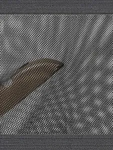 Close-up detail of black breathable mesh fabric used for men's fitness sport tank top