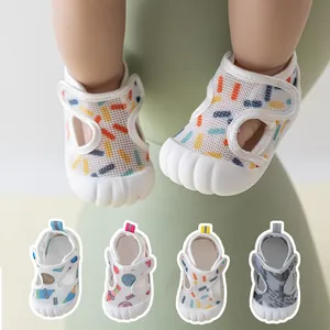 Baby First Walkers Mesh Breathable Summer Sandals Soft Sole Non-Slip Toddler Shoes Infant Prewalker Hook and Loop