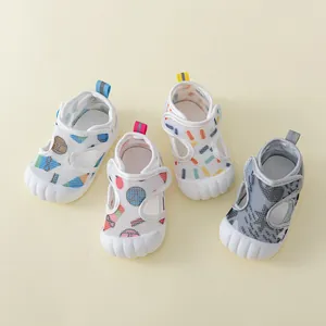 Breathable baby mesh sandals with soft anti-slip soles for infants and toddlers