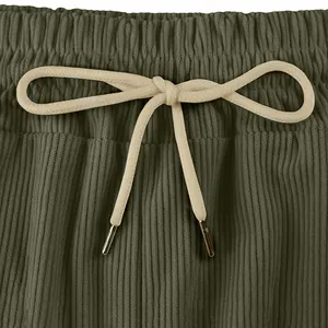 Detailansicht der Herren Cord-Shorts mit elastischem Bund und verstellbarem Kordelzug