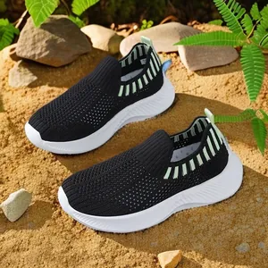 Παιδικά Διαπνέοντα Flyknit Sneakers Slip On Ελαφριά Αντιολισθητικά Παπούτσια Τρεξίματος για Αγόρια Κορίτσια Καλοκαιρινά Αθλητικά