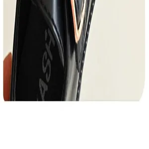 Detailed close-up view of black patent leather girl's loafer shoe showing glossy finish