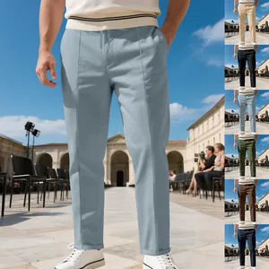 Pantalon décontracté coupe ajustée pour homme disponible en plusieurs couleurs mode