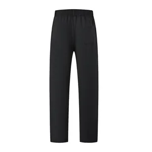 Vue détaillée: dos d'un pantalon décontracté noir pour homme avec taille élastique