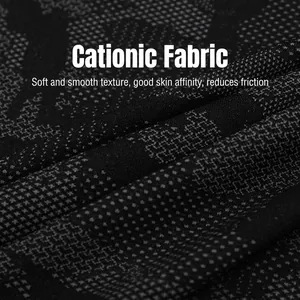 Close-up of black cationic jacquard fabric for seamless moisture-wicking sports t-shirt