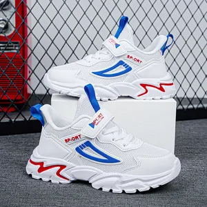 Kinderen Jongens Hardloopschoenen 2025 Nieuwe Stijl Ademend Mesh Sneakers Studenten Sportschoenen Wit Casual Lichtgewicht