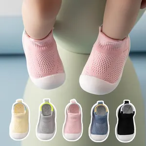 Breathable mesh baby walking shoes with soft soles, available in multiple vibrant colors