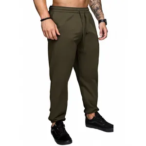 Olivegrüne Herren-Jogginghose mit Kordelzug für Sport, Fitness und tägliches Training