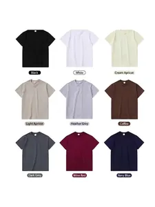 T-shirts hommes oversize à épaules tombantes en 9 couleurs, coupe ample style US