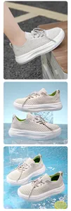Detailansicht von atmungsaktiven Mesh-Sneakern für Jungen auf Eiswürfeln für den Sommer.