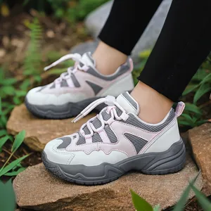 Sneakers chunky traspiranti in mesh per bambini con suole ammortizzate per gioco all'aperto