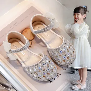 Scarpe da principessa con strass scintillanti per bambine per feste