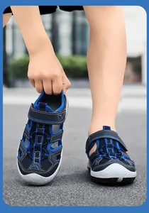 Atmungsaktive Jungen-Sportsandalen mit Klettverschluss und rutschfester Gummisohle