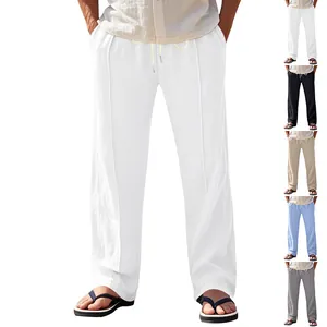 Herren Leinenhose locker mit Kordelzug, erhältlich in verschiedenen Farben für den Sommer